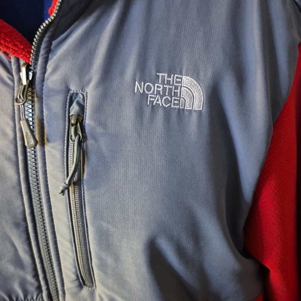 The North Face Men's Red &Gray Full ZipJacketUpper Zip Pckt& 2sidePckt Zip(1997)